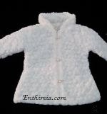 Coatg210A.  Girl's White Baptism Coat